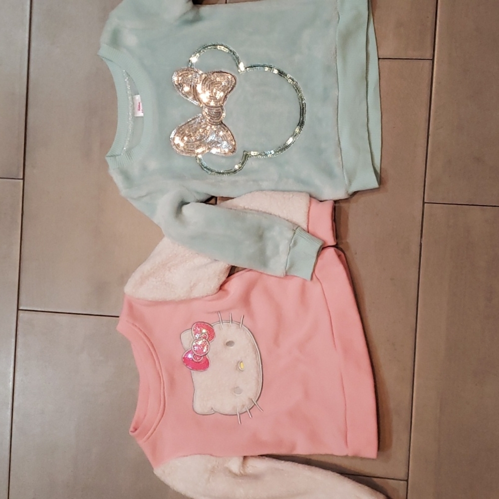 Two Sweatshirts, Hello Kitty & Minnie | 3T & 4T